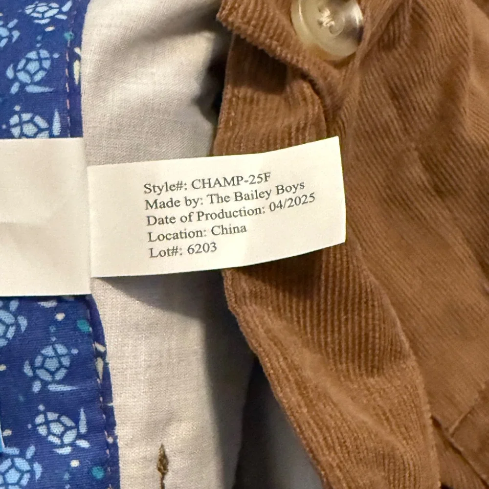 J. Bailey Boys Brown Corduroy Pants Size 7 NWT CHAMP-25F Straight Leg Trousers